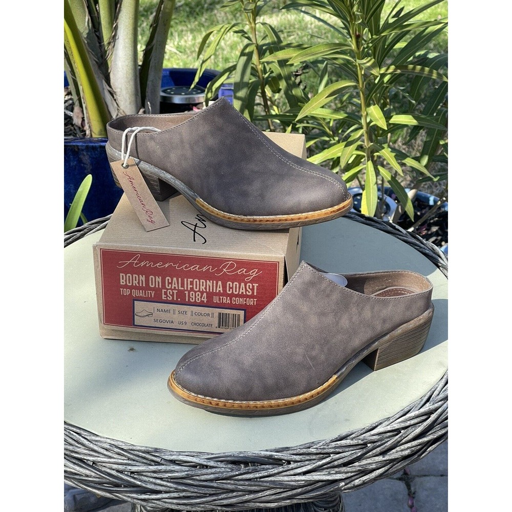 NEW With Box! American Rag Mule Slide. Segovia, Chocolate, Woman's Size 9 .